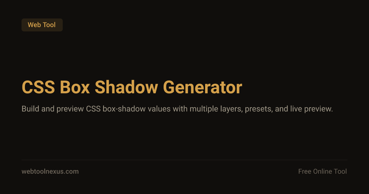 CSS Box Shadow Generator